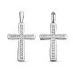 Подвеска декоративный крест из белого золота