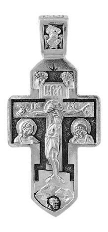 Подвеска крест из серебра