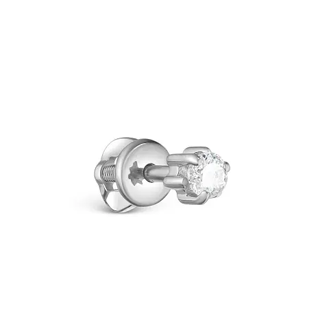 Серьги одиночные из серебра