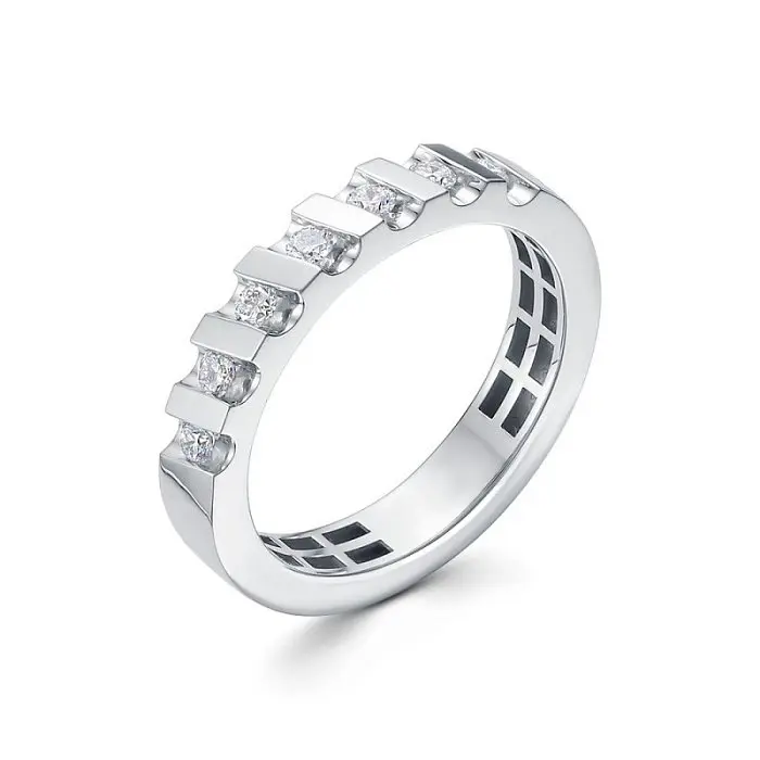 Кольцо декоративное из белого золота вид 1