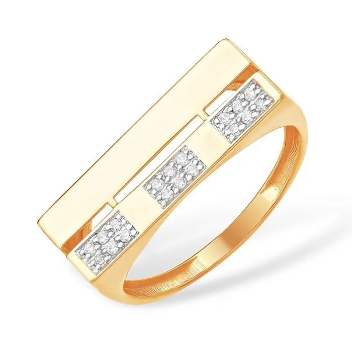 Кольцо декоративное из красного золота