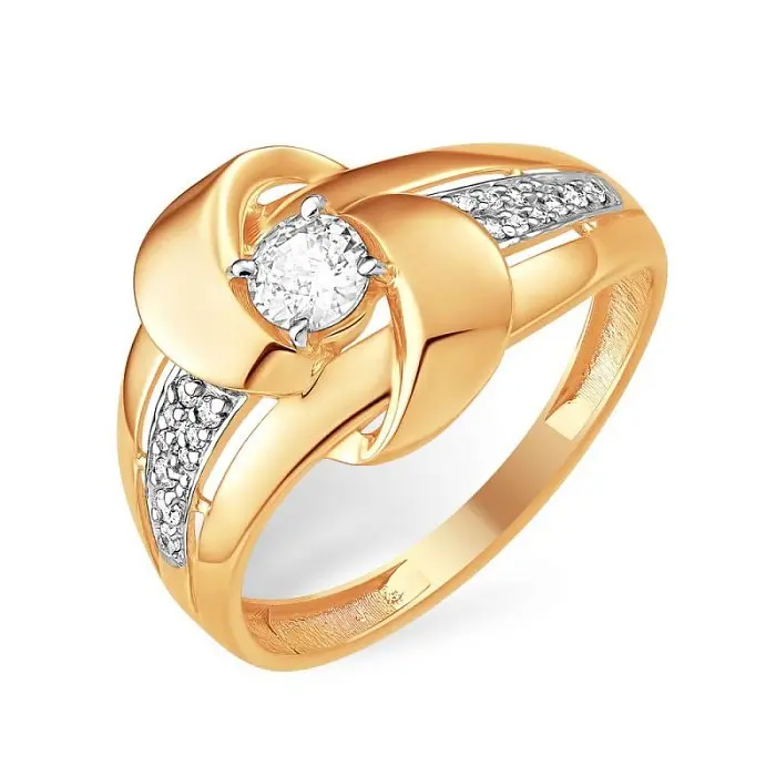 Кольцо декоративное из красного золота