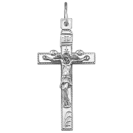 Подвеска крест из серебра