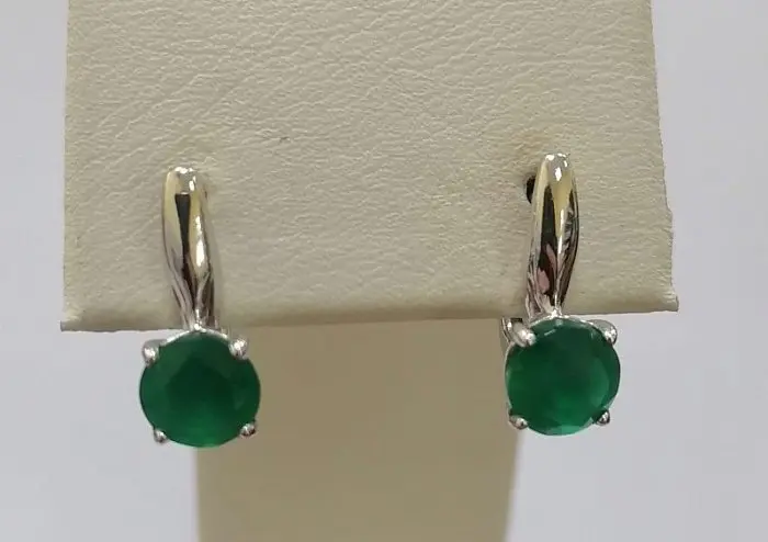 Серьги с английским замком из серебра