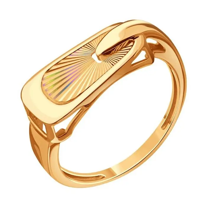 Кольцо декоративное из красного золота