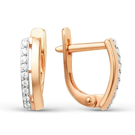 Серьги детские из красного золота