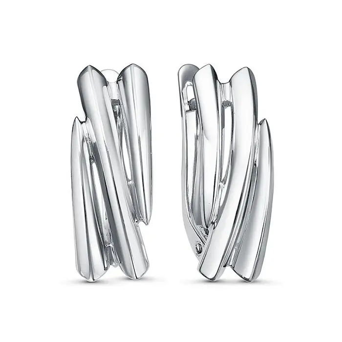 Серьги с английским замком из серебра