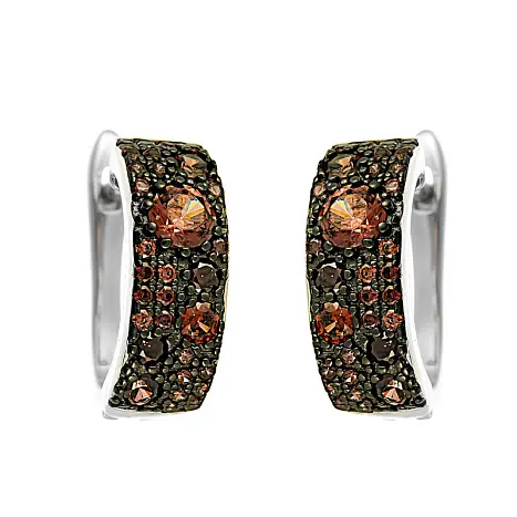 Серьги с английским замком из серебра