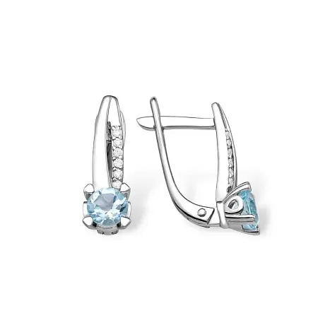 Серьги с английским замком из серебра