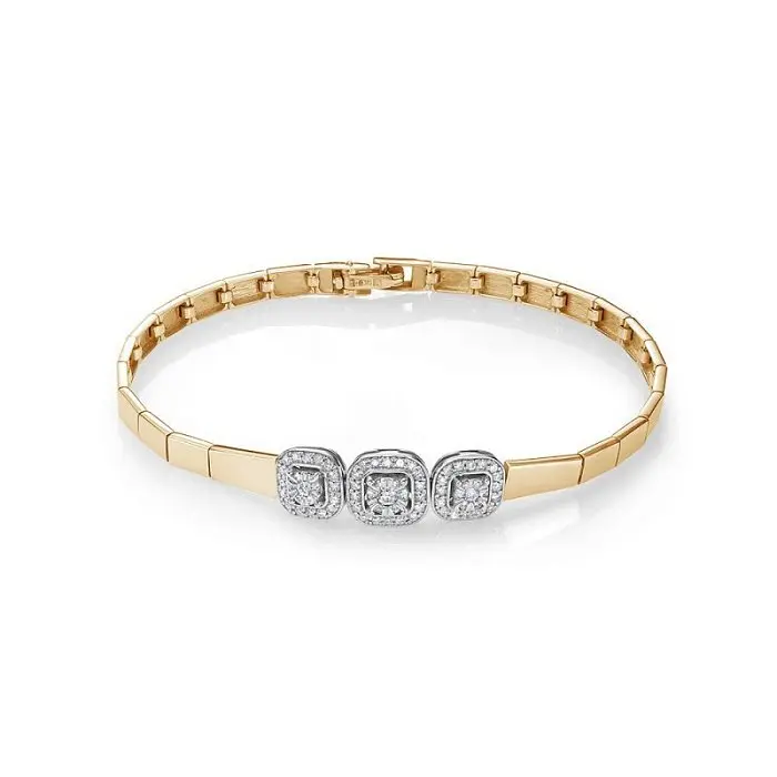 Браслет декоративный из комбинированного золота Браслет декоративный из комбинированного золота