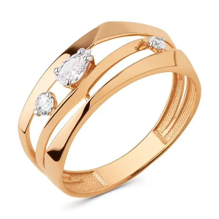 Кольцо декоративное из красного золота