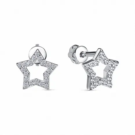 Серьги пуссеты из серебра