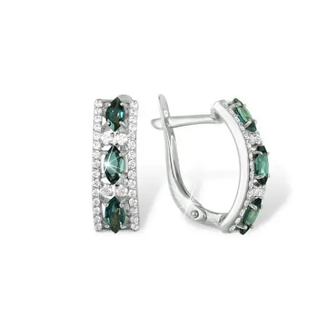 Серьги с английским замком из серебра