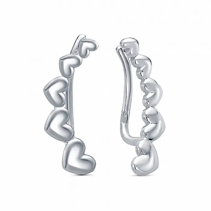 Серьги зажимы из серебра