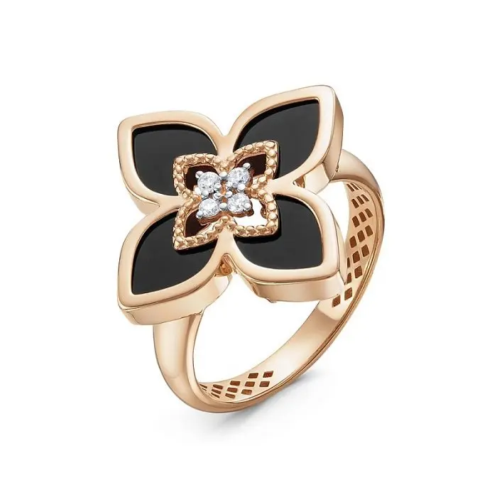 Кольцо декоративное из красного золота