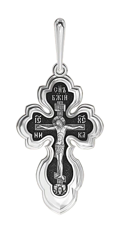 Подвеска крест из серебра