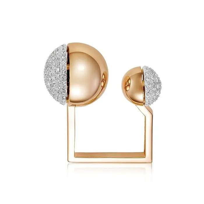 Кольцо декоративное из комбинированного золота