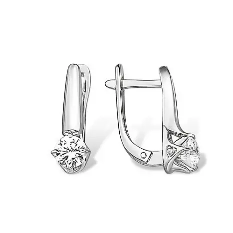 Серьги с английским замком из серебра