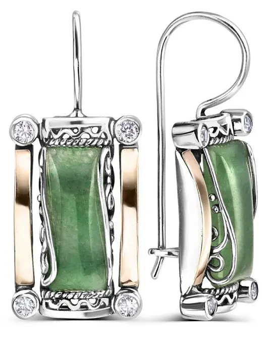 Серьги петельки из позолоты