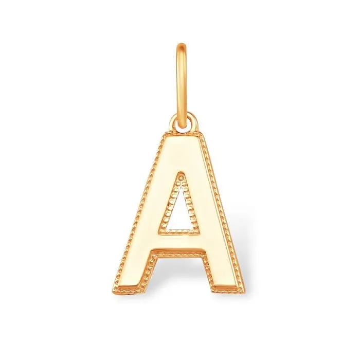 Подвеска буква из красного золота