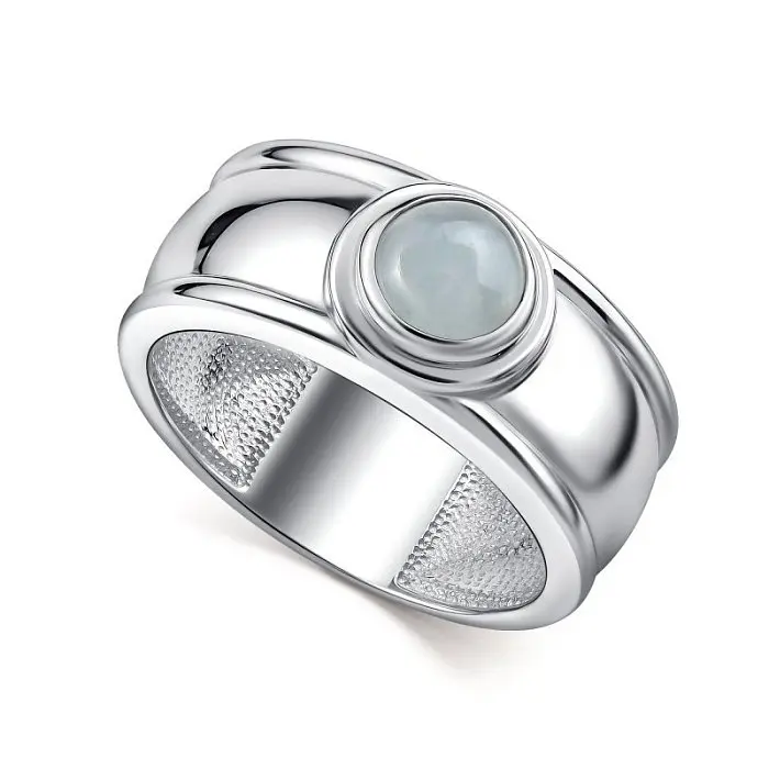 Кольцо декоративное из серебра вид 1