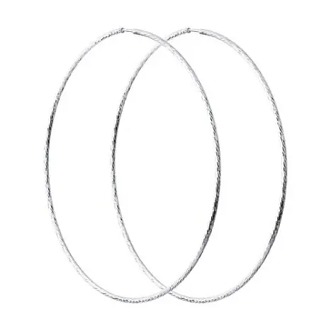 Серьги конго из серебра