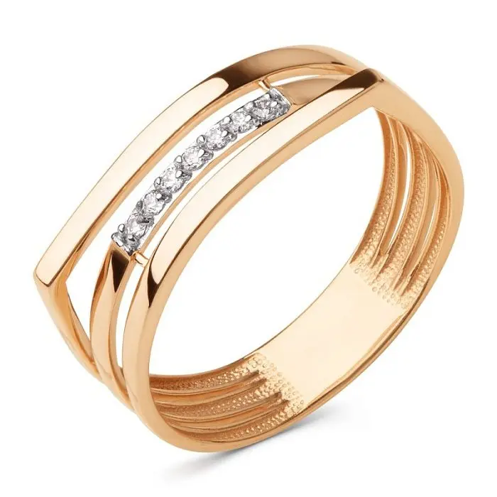 Кольцо декоративное из красного золота