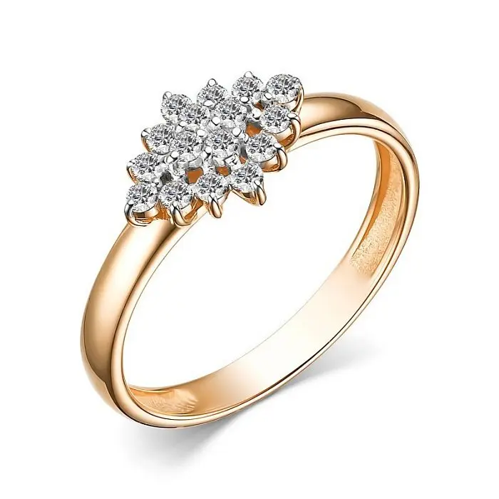 Кольцо декоративное из красного золота