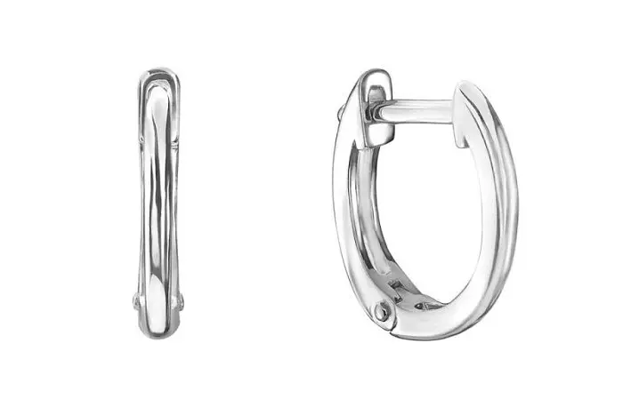 Серьги с английским замком из серебра