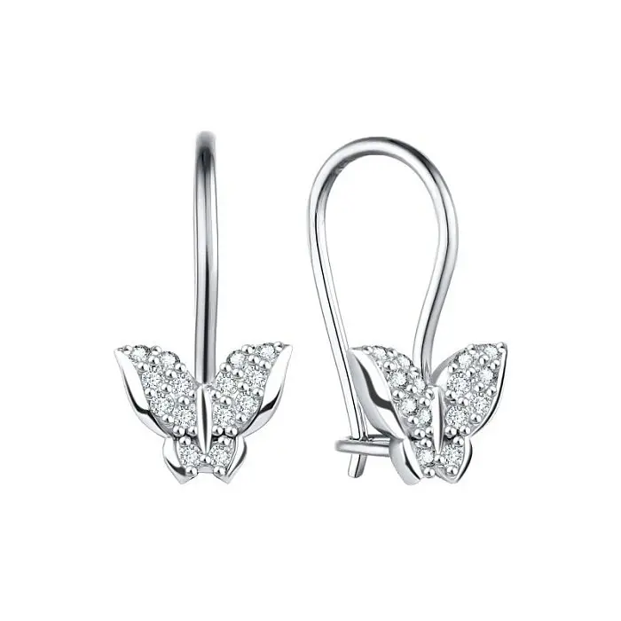 Серьги детские из серебра вид 1