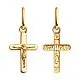 Подвеска крест из красного золота