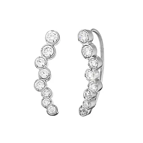Серьги зажимы из серебра