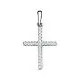 Подвеска декоративный крест из белого золота