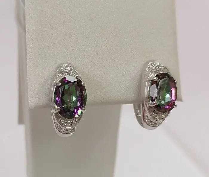 Серьги с английским замком из серебра