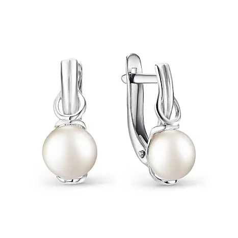 Серьги с английским замком из серебра