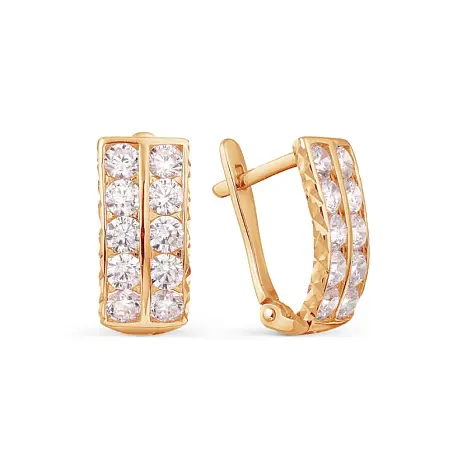 Серьги детские из красного золота