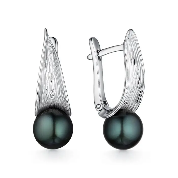 Серьги с английским замком из серебра