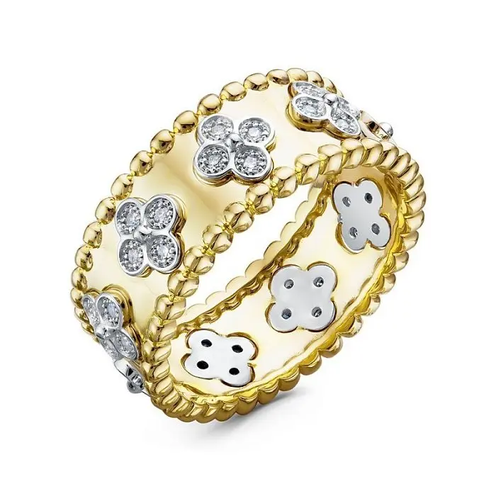 Кольцо декоративное из желтого золота