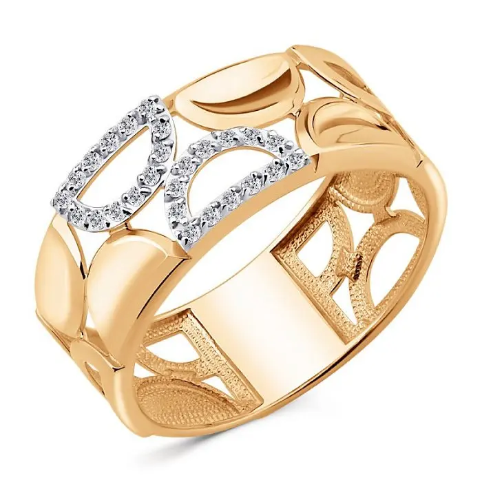 Кольцо декоративное из красного золота