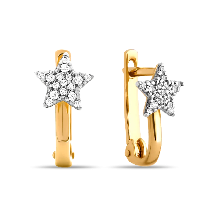 Серьги детские из красного золота