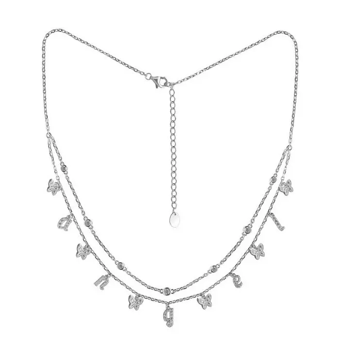 Цепь колье из серебра