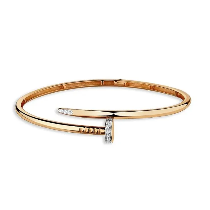 Браслет жесткий из красного золота