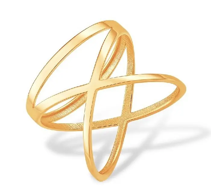 Кольцо декоративное из красного золота