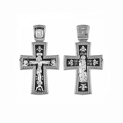 Подвеска крест из серебра