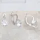Серьги с английским замком из серебра