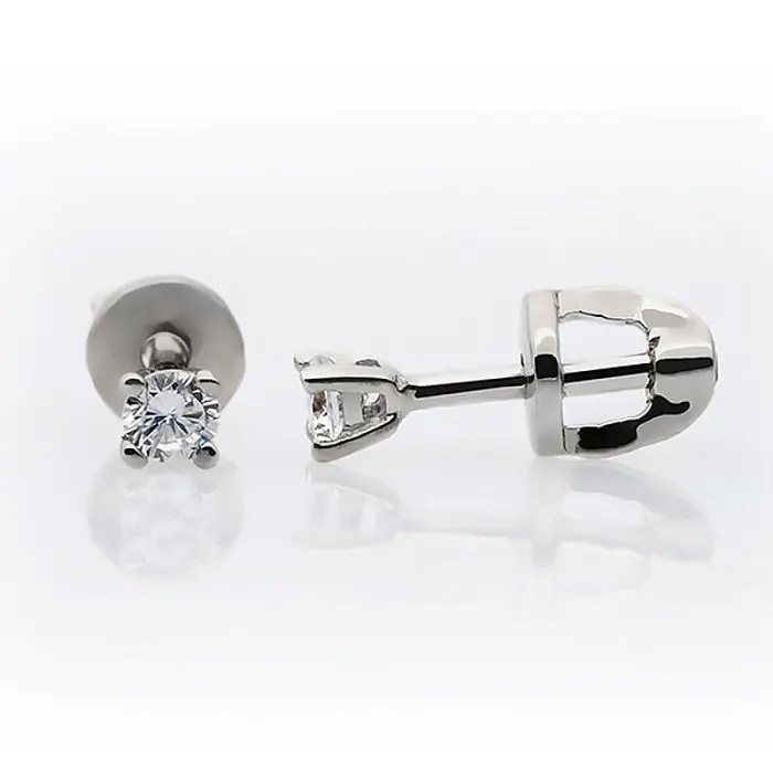 Серьги пуссеты из серебра