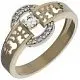 Кольцо декоративное из белого золота