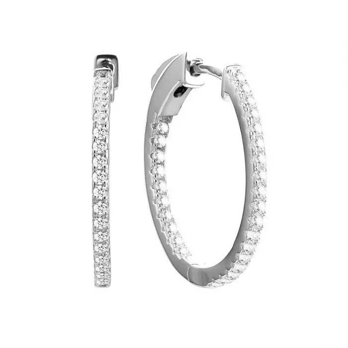 Серьги конго из серебра