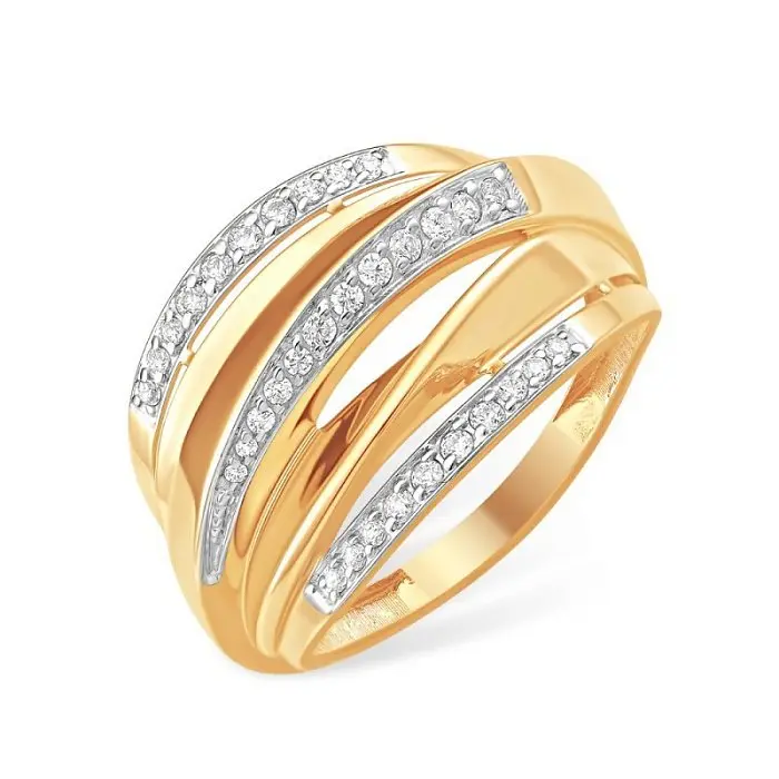 Кольцо декоративное из красного золота