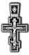 Подвеска крест из серебра